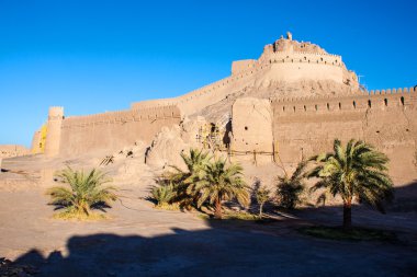 Fortification walls of ancient citadel Bam clipart