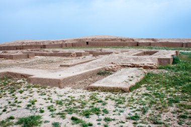 Foundations of temples around zikkurat Choqa Zanbil clipart