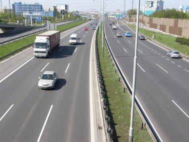 Prag'da bir karayolu trafik