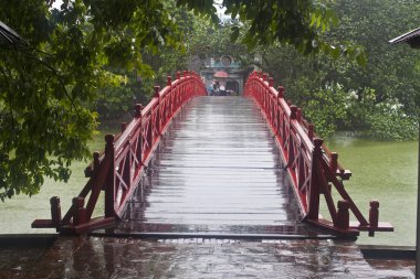  Red Bridge in Hoan Kiem Lake clipart