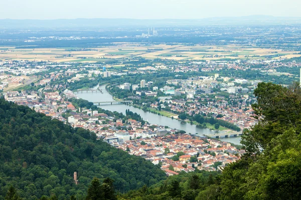 Letecký pohled na heidelberg — Stock fotografie