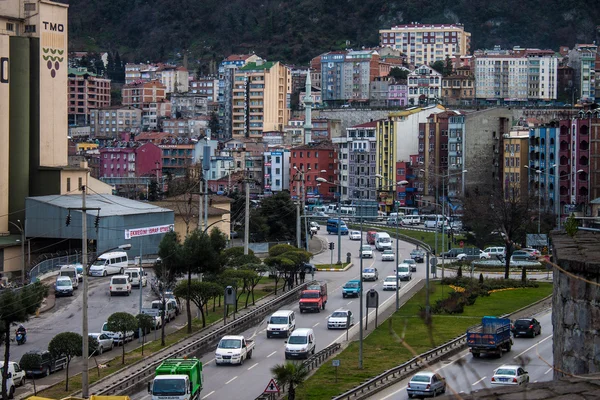 Road traffic in Trabzon — Stock Photo, Image
