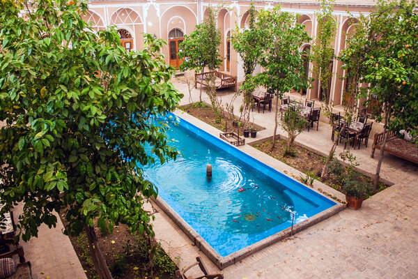 Courtyard of a traditional house in Yazd
