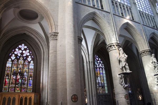 Interno della Cattedrale di San Michele e Santa Gudula — Foto Stock