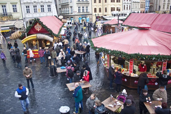 Jarmark Bożonarodzeniowy na rynek Starego miasta — Zdjęcie stockowe