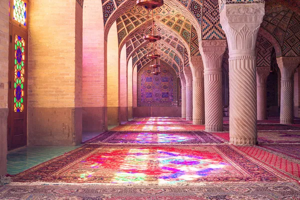 Nasir al-mulk-moskén Stockbild