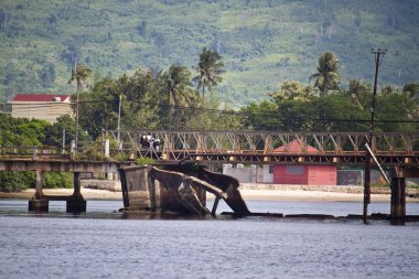 Old bridge in Kampot clipart