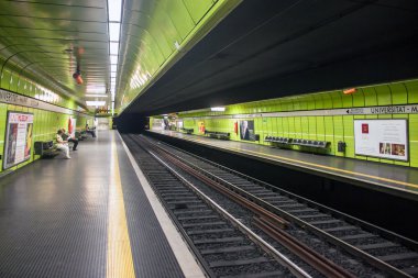 Underground station of city rail  clipart