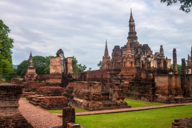 WAT mahathat tapınak harap sukhothai 