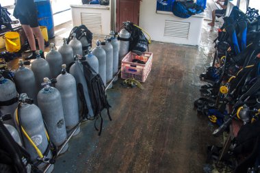 Scuba diving equipment clipart