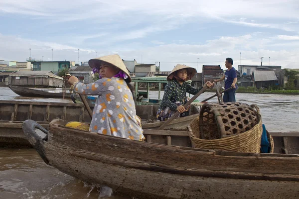 Mercato galleggiante Cai Rang — Foto Stock