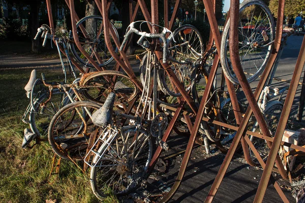 Bicicletas oxidadas antiguas —  Fotos de Stock