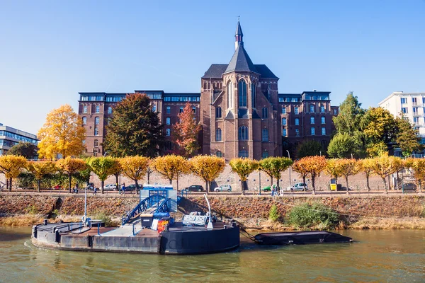 Nehri yanındaki binalar Ren Bonn — Stok fotoğraf