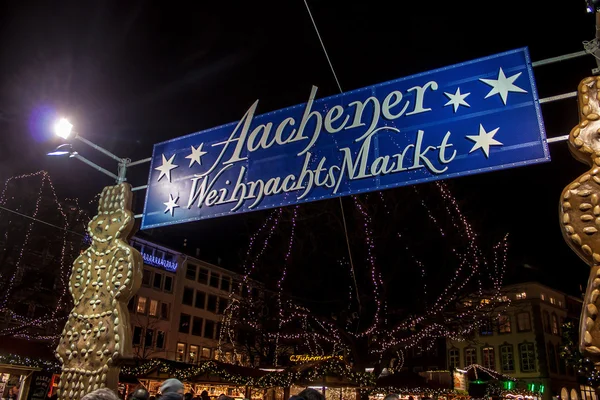 Mercado de Navidad en Aquisgrán — Foto de Stock