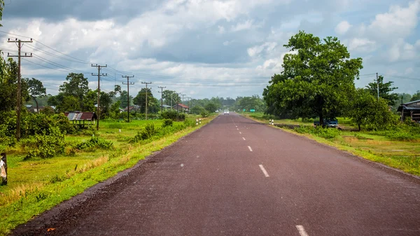 La carretera principal en el sur de Laos —  Fotos de Stock