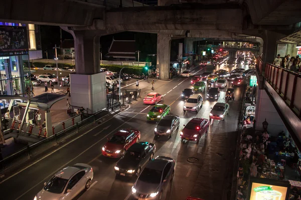 Jam ruchu na placu siam — Zdjęcie stockowe