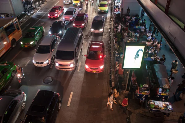 Traffic jam on Siam square — Stock Photo, Image