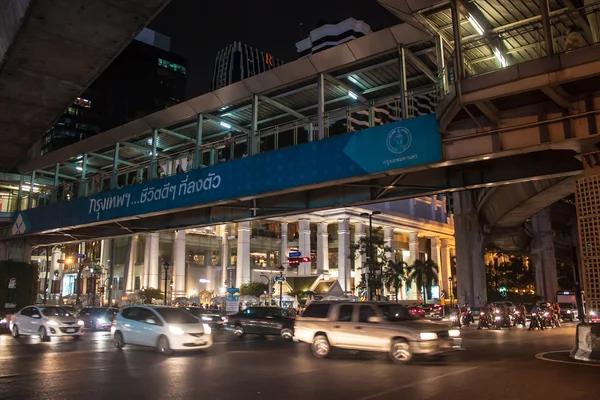 Jam ruchu na placu siam, Bangkok — Zdjęcie stockowe