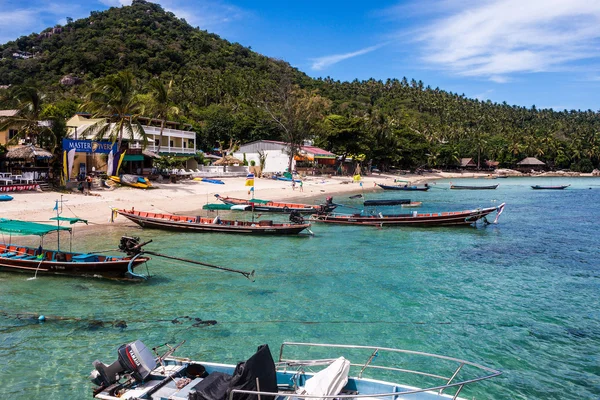 Rivage avec des bateaux — Photo