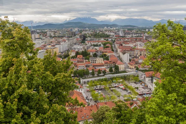 Luchtfoto Van Ljubljana Slovenië — Stockfoto