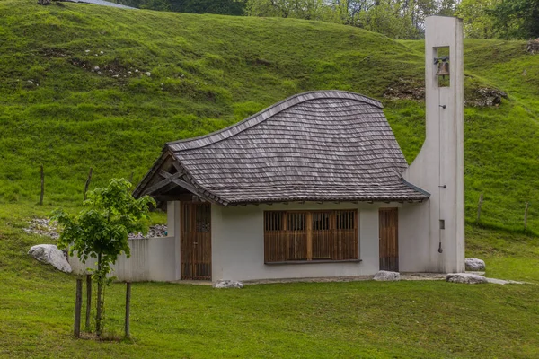 Modern Church Bovec Village Slovenia — стоковое фото