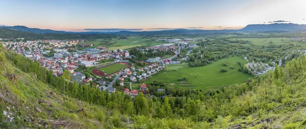 Sunset Aerial View Postojna Town Slovenia — Stock Photo, Image