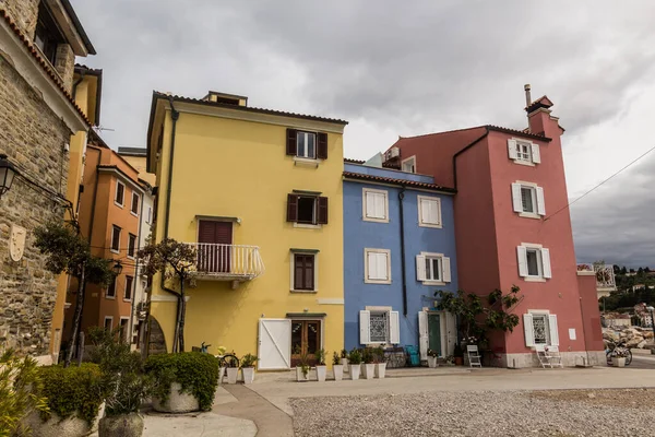 Maisons Anciennes Dans Ville Piran Slovénie — Photo