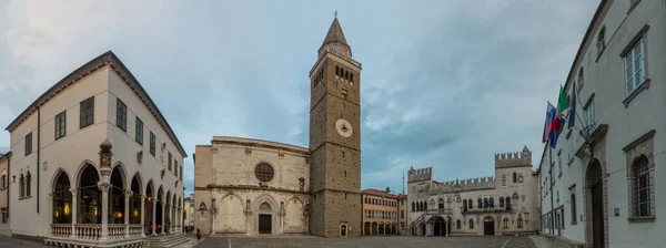 Panorama Van Titov Trg Plein Koper Slovenië — Stockfoto