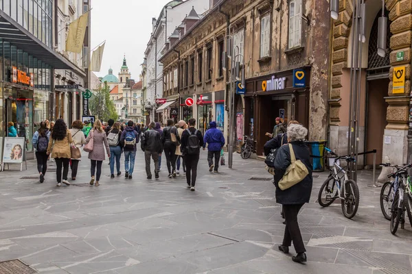 Ljubljana Slovinsko Května 2019 Pěší Ulice Copova Lublani Slovinsko — Stock fotografie