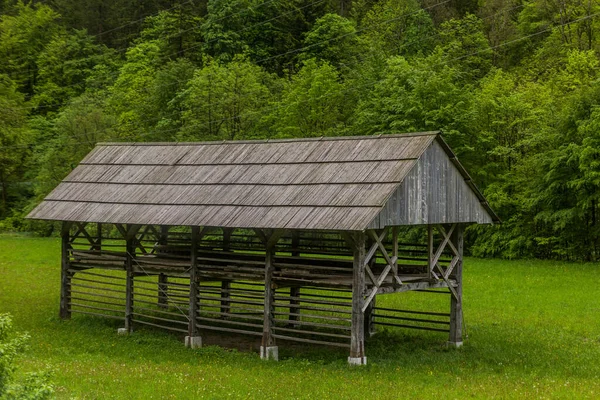 Pastwiska Siano Pobliżu Bled Słowenia — Zdjęcie stockowe