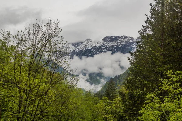 Julianské Alpy Vesnice Bovec Slovinsko — Stock fotografie