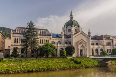 SARAYBOSNIA VE HERZEGOVINA - 12 Haziran 2019: Saraybosna, Bosna-Hersek 'teki Güzel Sanatlar Akademisi