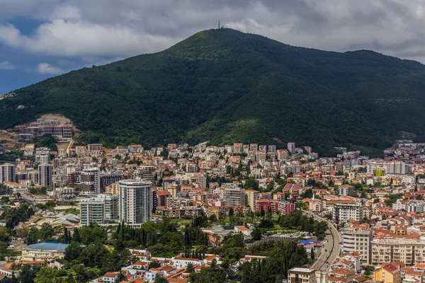 Luchtfoto Van Budva Montenegro — Stockfoto