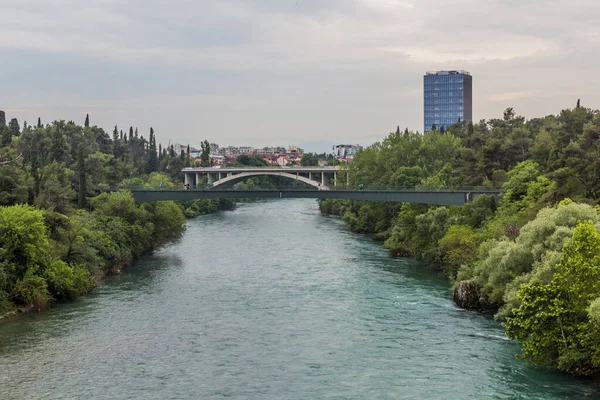 Bridges Moraca River Podgorica Capital Montenegro — Stock Photo, Image