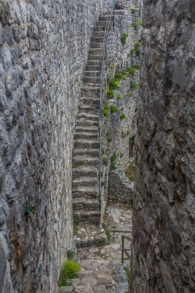 Escaleras Pared Fortaleza Antiguo Asentamiento Stari Bar Montenegro — Foto de Stock