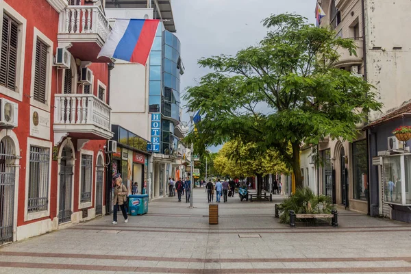 Podgorica Montenegro Junio 2019 Calle Peatonal Centro Podgorica Capital Montenegro — Foto de Stock