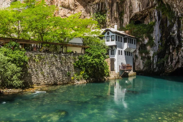 Casa Tekija Río Buna Blagaj Pueblo Cerca Mostar Bosnia Herzegovina —  Fotos de Stock