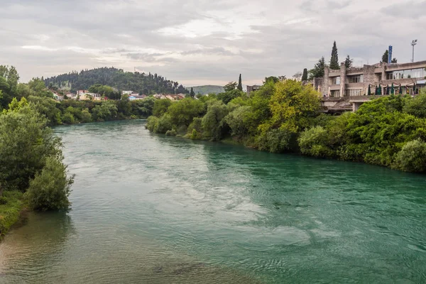 Rzeka Moraca Podgoricy Stolica Czarnogóry — Zdjęcie stockowe