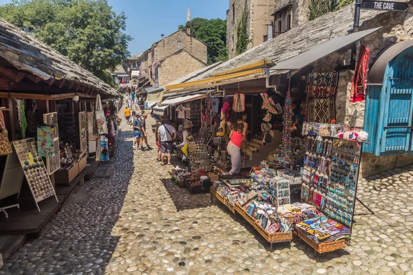 Mostar Bosnia Herzegovina June 2019 Pedestrian Street Souvenir Stalls Mostar — ストック写真