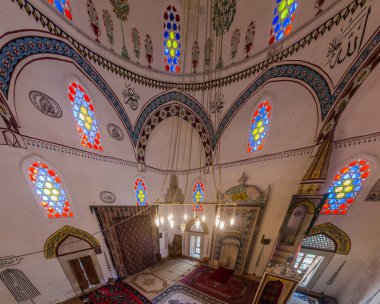 MOSTAR, BOSNIA VE HERZEGOVINA - 10 Haziran 2019: Bosna-Hersek 'in Mostar kentindeki Koski Mehmed Paşa Camii