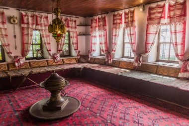 SARAJEVO, BOSNIA ve HERZEGOVINA - 12 Haziran 2019: Saraybosna 'daki Osmanlı Svrzo' nun Evi 'nin yenilenmesi. Bosna-Hersek