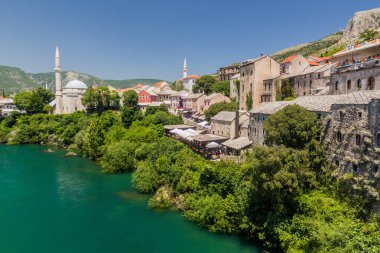 Eski Mostar kasabası. Bosna-Hersek