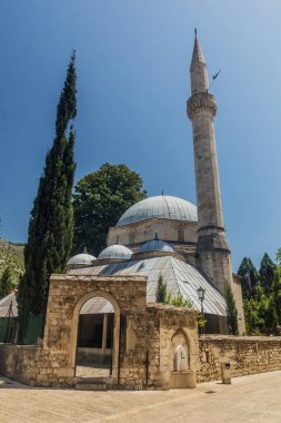 Mostar 'daki Karadoz Camii. Bosna-Hersek