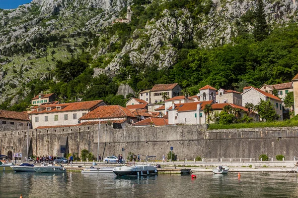 Kotor Montenegro June 2019 Marina Town Walls Kotor Montenegro — Stock Photo, Image