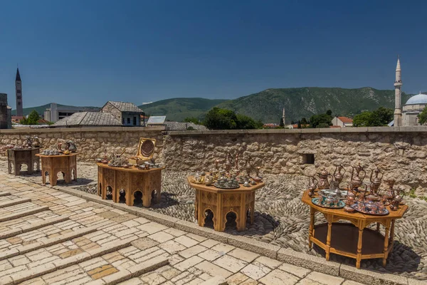 Mostar Bosnia Herzegovina June 2019 Souvenir Stalls Mostar Bosnia Herzegovina — Stock Photo, Image