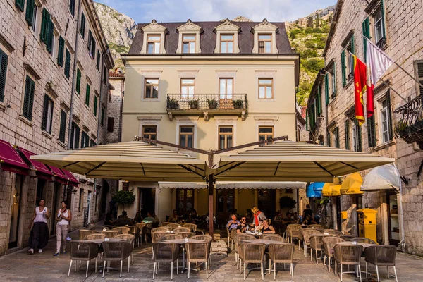 Kotor Montenegro Juni 2019 Open Air Restaurant Der Altstadt Von — Stockfoto