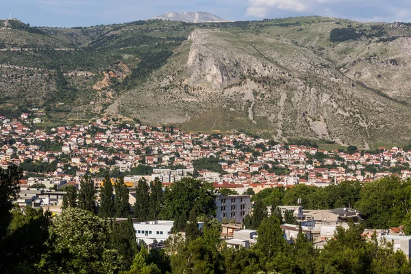 Widok Lotu Ptaka Mostar Bośnia Hercegowina — Zdjęcie stockowe