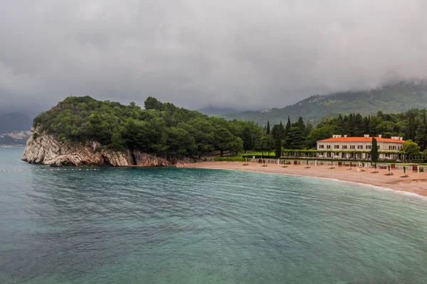 Vista Praia Milocer Montenegro — Fotografia de Stock