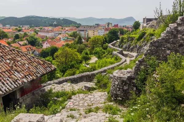 Letecký Pohled Niksic Pevnosti Bedem Černá Hora — Stock fotografie