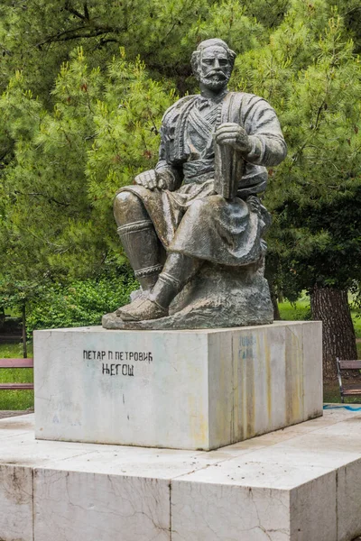 Podgorica Montenegro June 2019 Petar Petrovic Njegos Statue Podgorica Capital — Stock Photo, Image